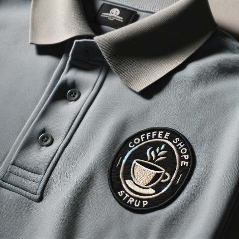 Aufnäher auf Poloshirt