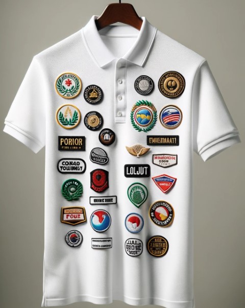 Poloshirt mit Patches Poloshirt mit Patches