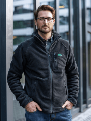 Fleecejacke Stickerei