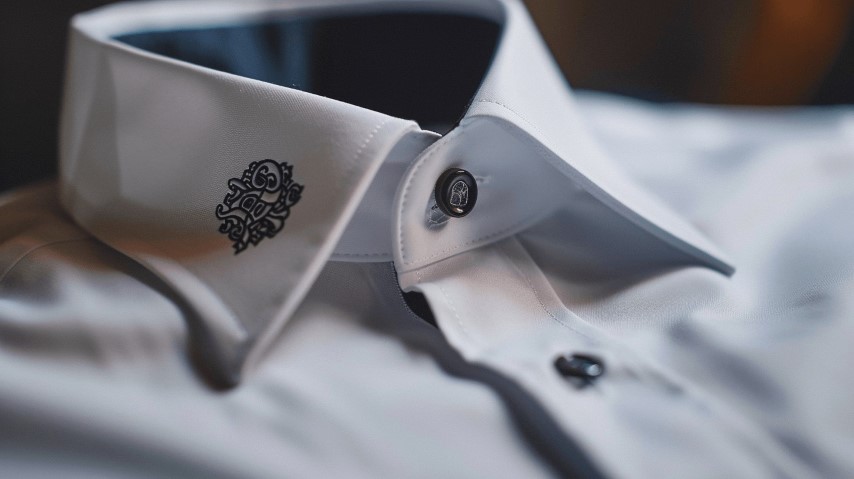 Hemdkragen mit Logo besticken