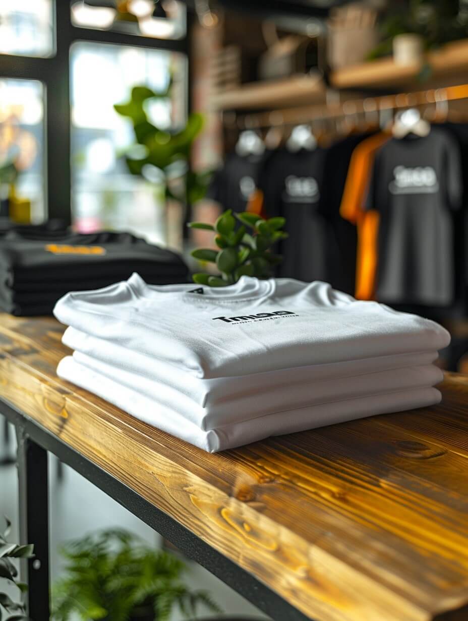 T-Shirt besticken für eigene Marke