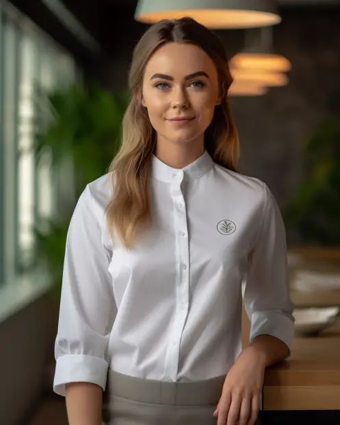 Blusen für Hotelmitarbeiter besticken mit Logo